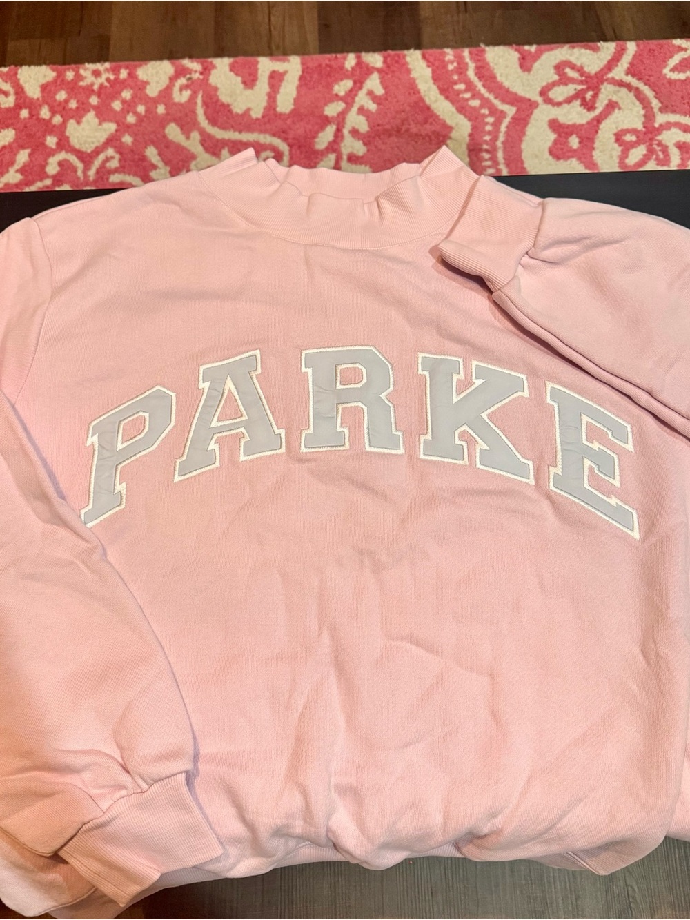 NWT Parke Birthday Varsity Mockneck Sweatshirt Cupcake L/XL Sold Out